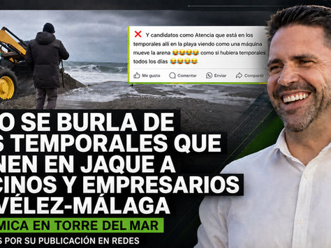 Pino roza lo desagradable y se burla de los temporales y su impacto en el litoral de Vélez-Málaga