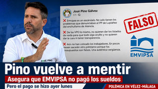 Pino vuelve a mentir: Asegura que EMVIPSA no pagó los sueldos cuando todos cobraron ayer lunes