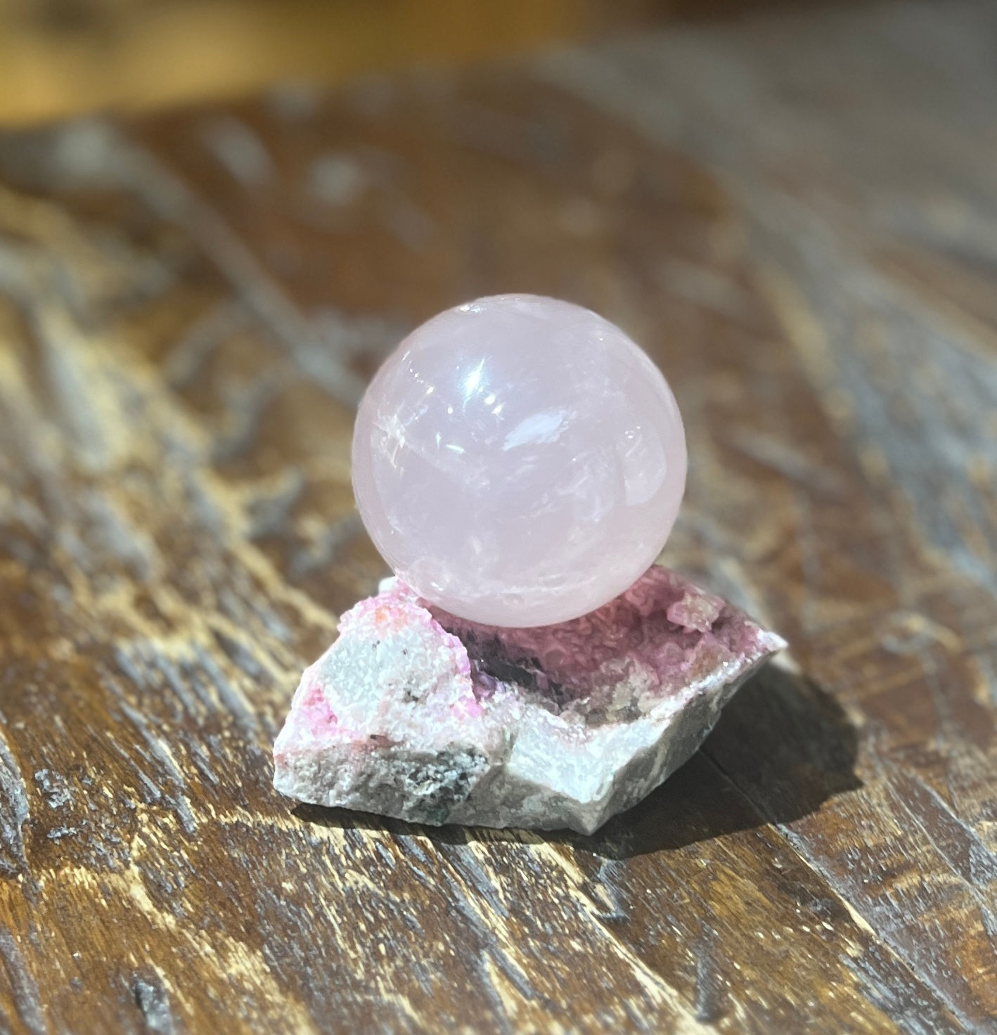 Star Rose Quartz Ball