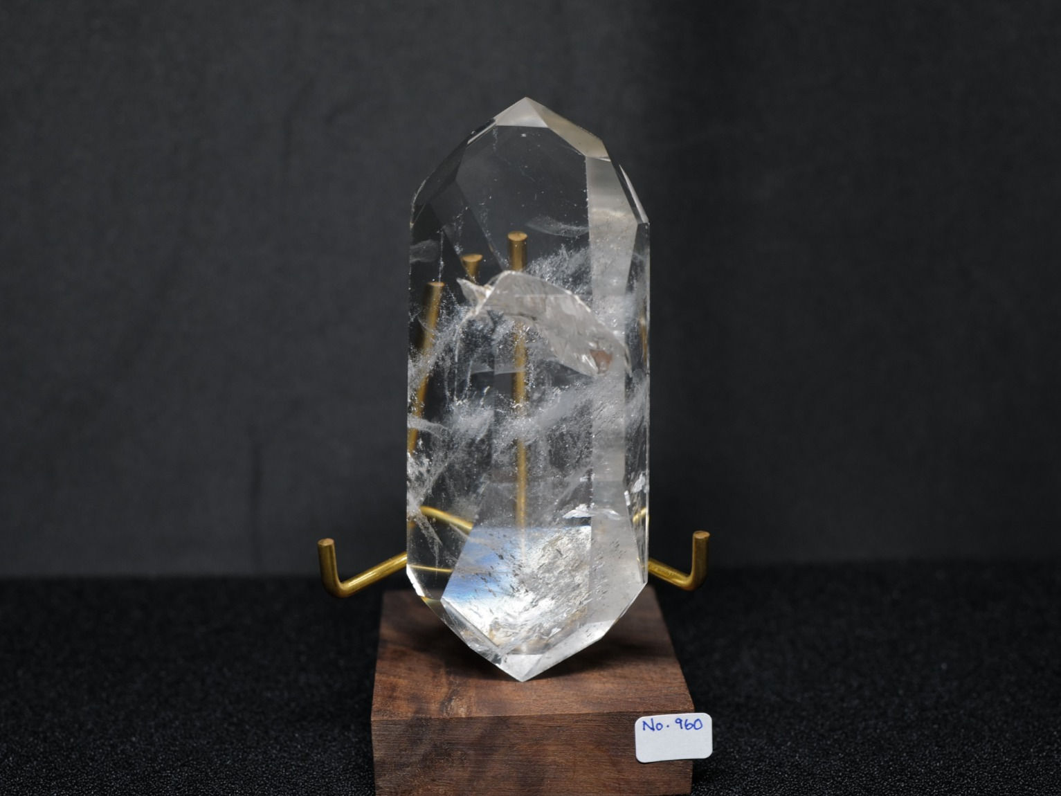 Double Terminated Polished Clear Quartz (front)