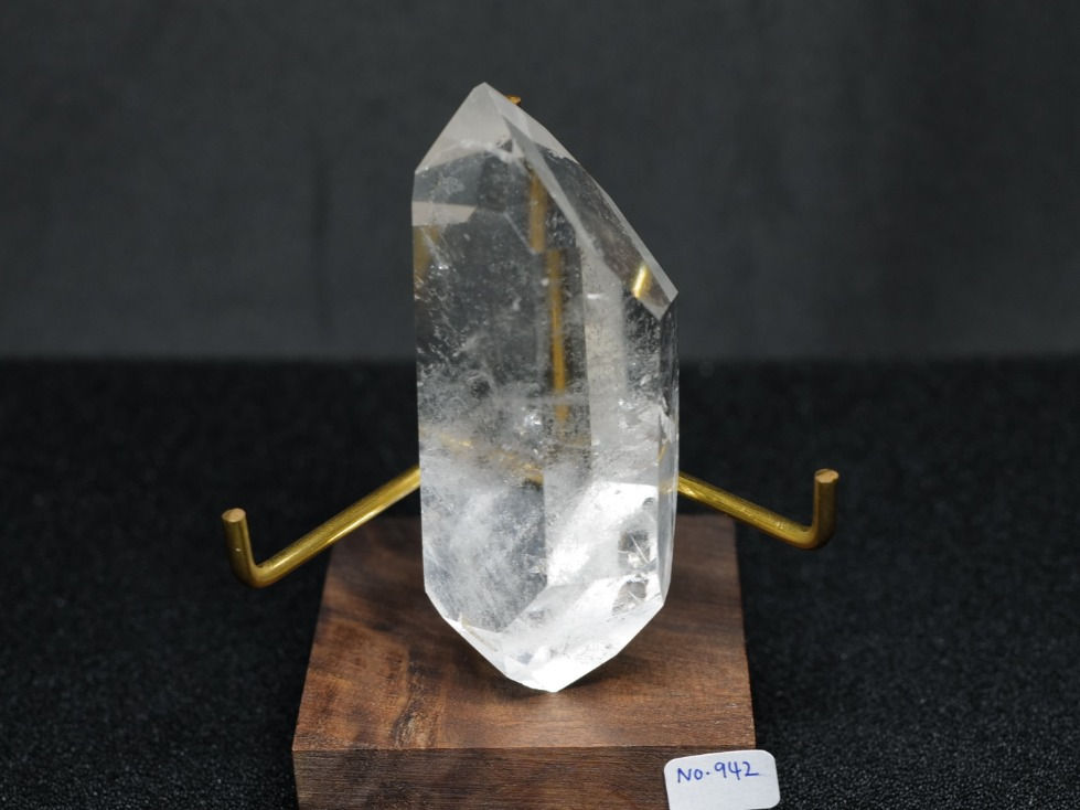 Thumbnail: Double Terminated Polished Clear Quartz (left)