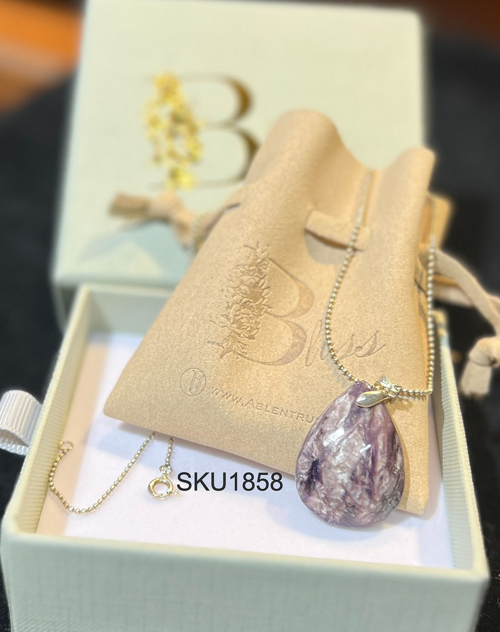 Thumbnail: Charoite Silver Pendant