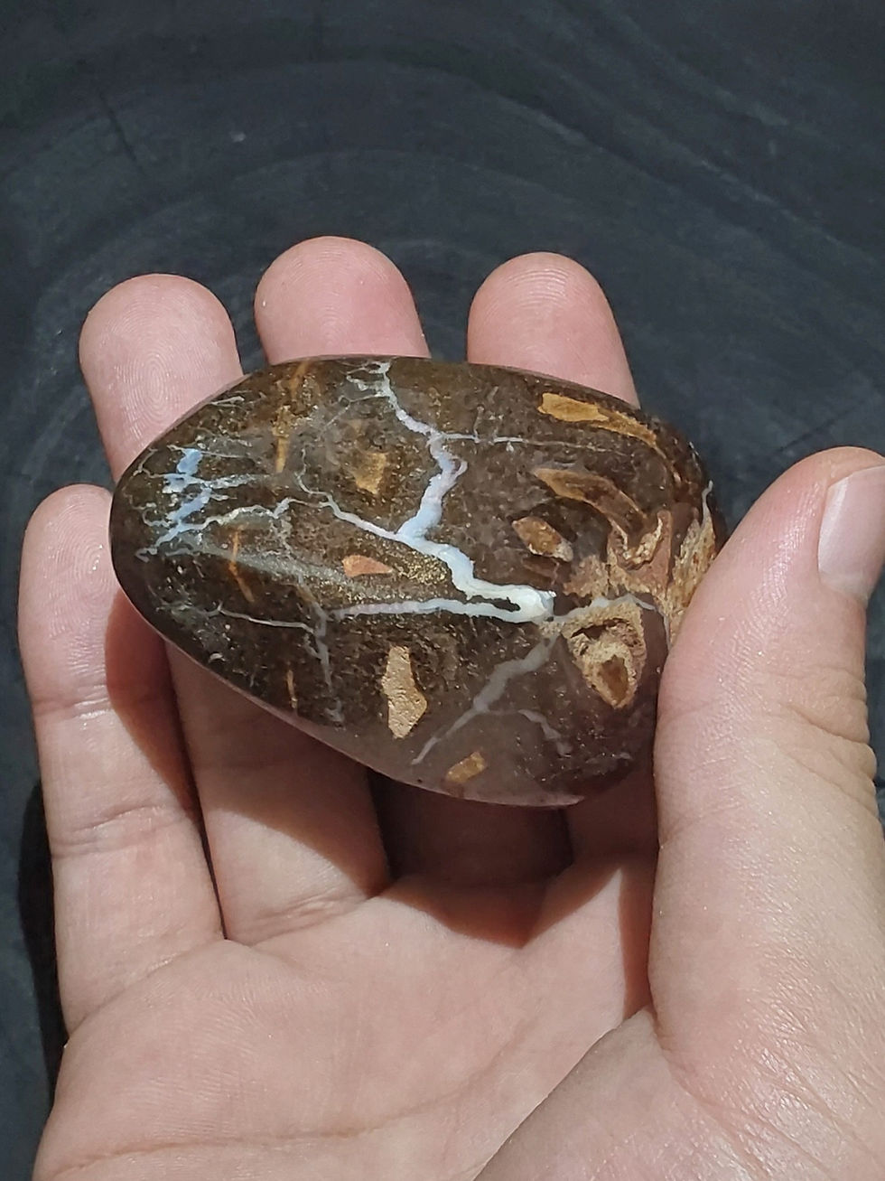 Thumbnail: Boulder opal tumbled stone