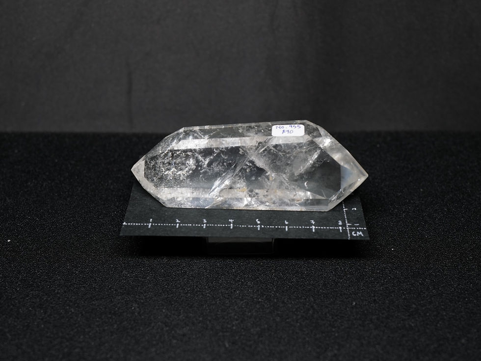 Thumbnail: Double Terminated Polished Clear Quartz measurement