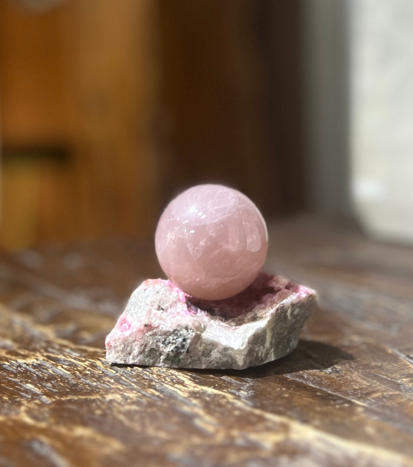 Star Rose Quartz Ball