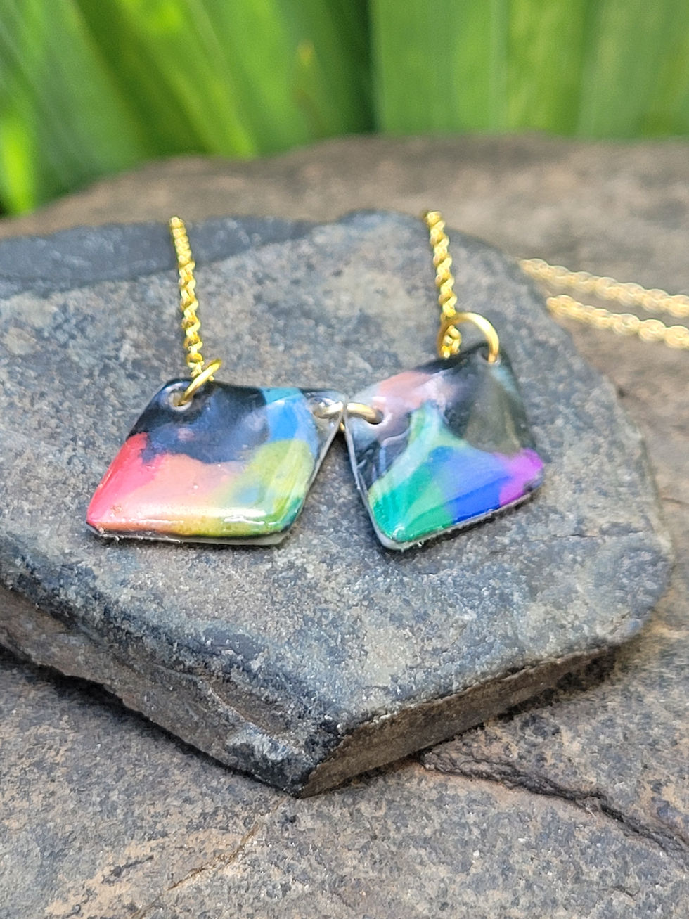 2 part rainbow on black