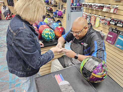 Keith helping customer