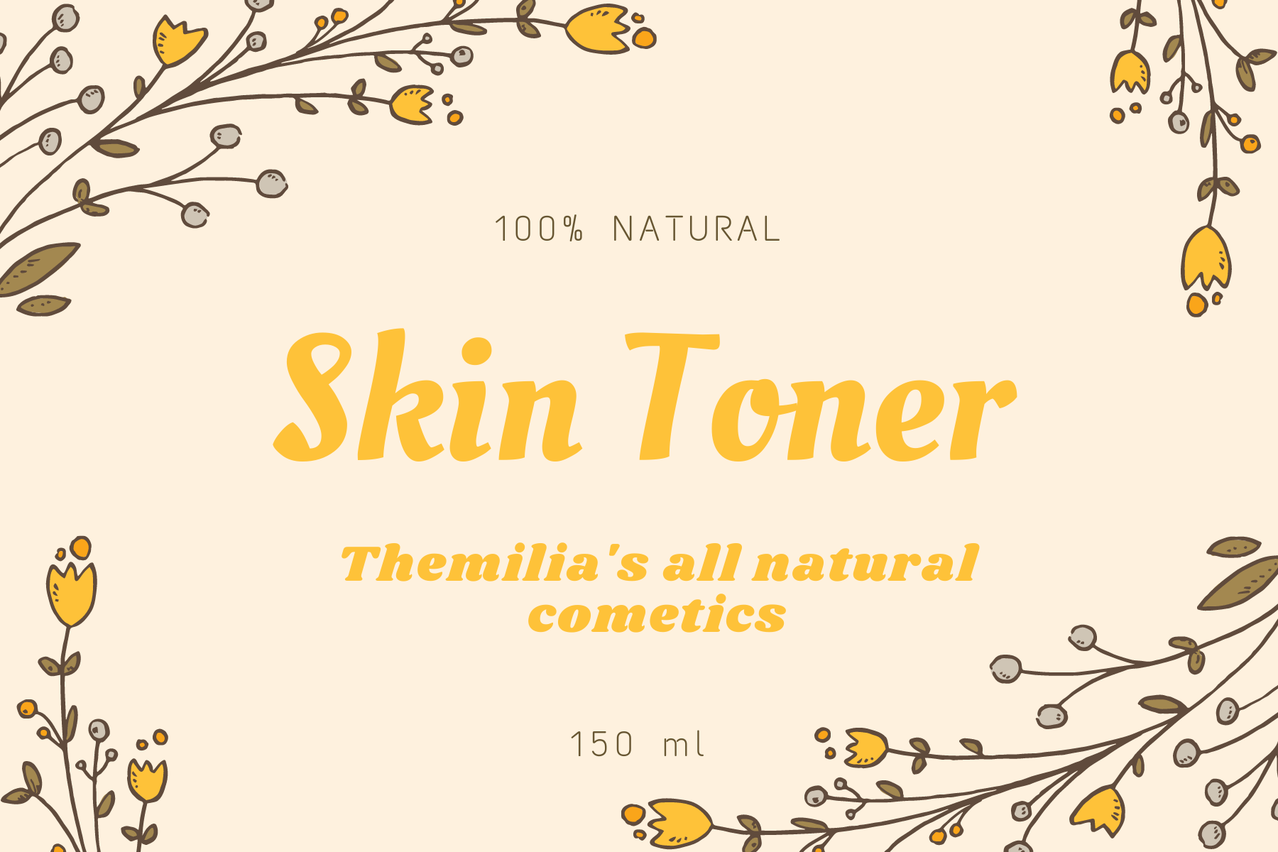 Face toner with flower petals/ Τονωτική λοσιόν
