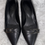 Thumbnail: Hermes Black Leather Pump Sandals Size 38.5