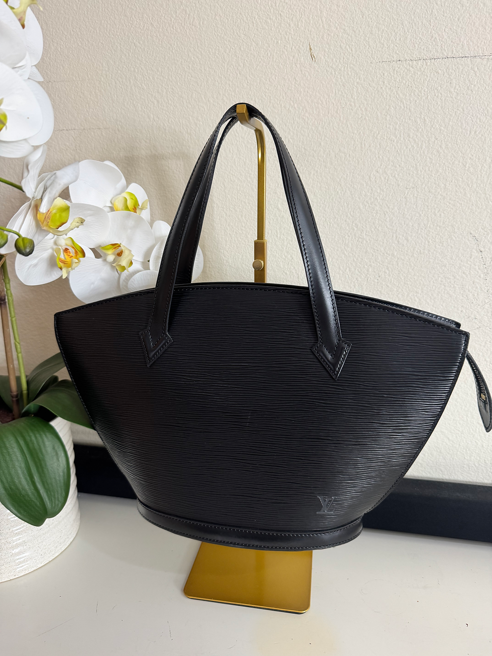 LV Epi Saint Jacques PM Black Shoulder Bag