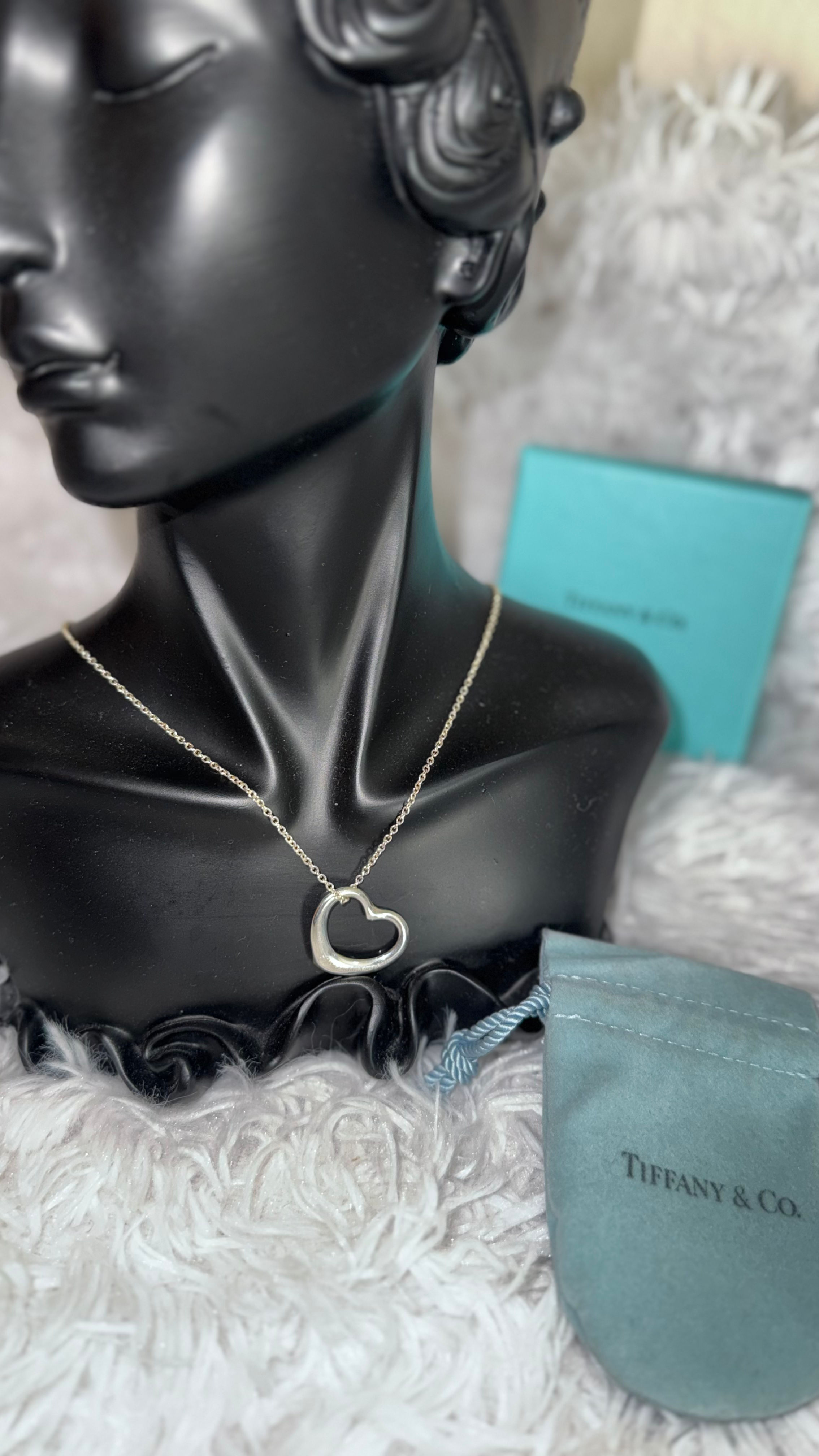 Tiffany & Co Silver 925 Necklace Open Heart