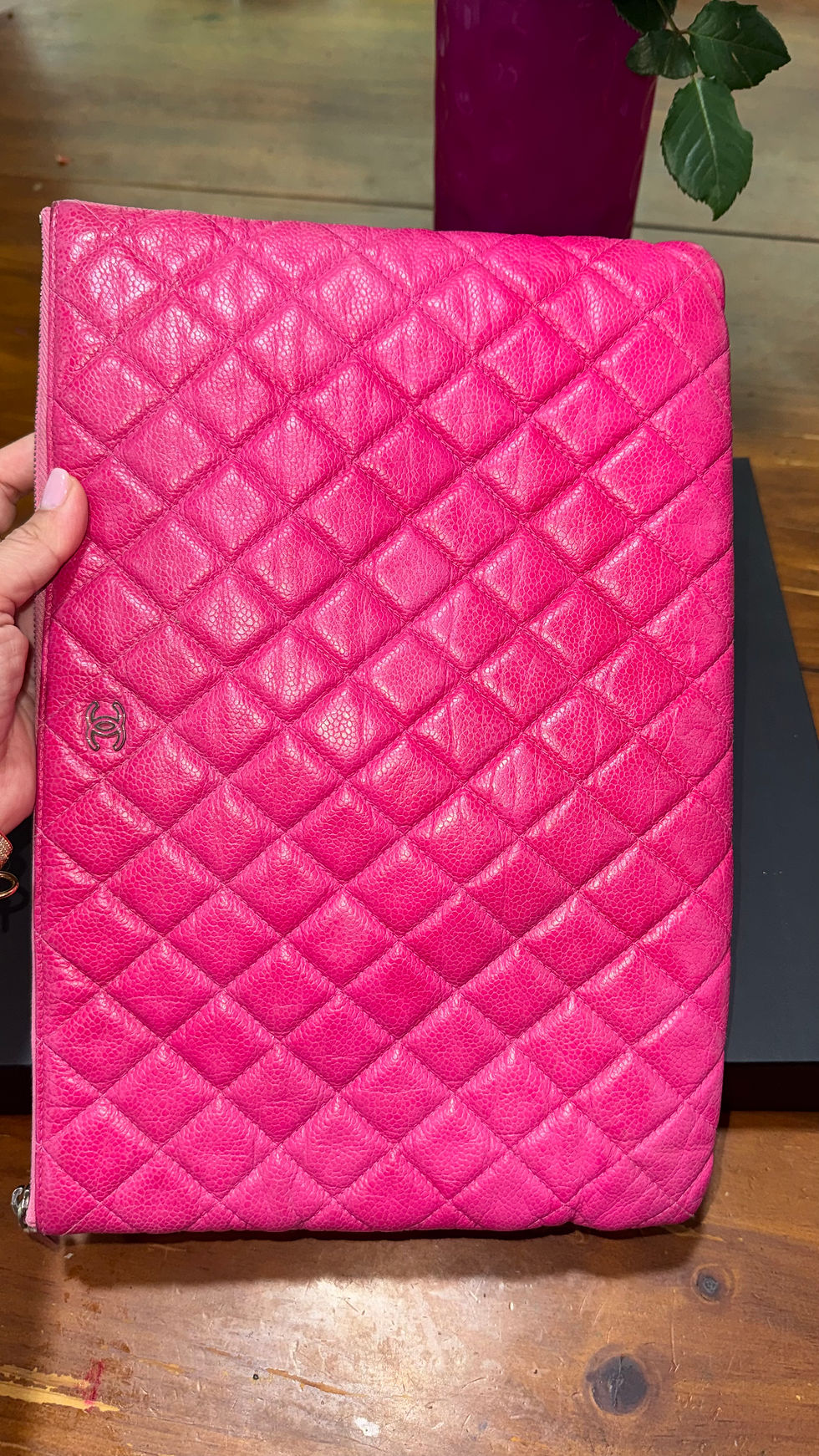 Thumbnail: Chanel Hot Pink Clutch/ Pouch 