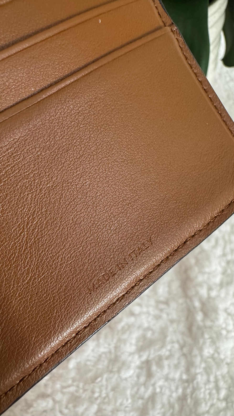 Thumbnail: Celine Triomphe Trifold Wallet Brown Leather GHW