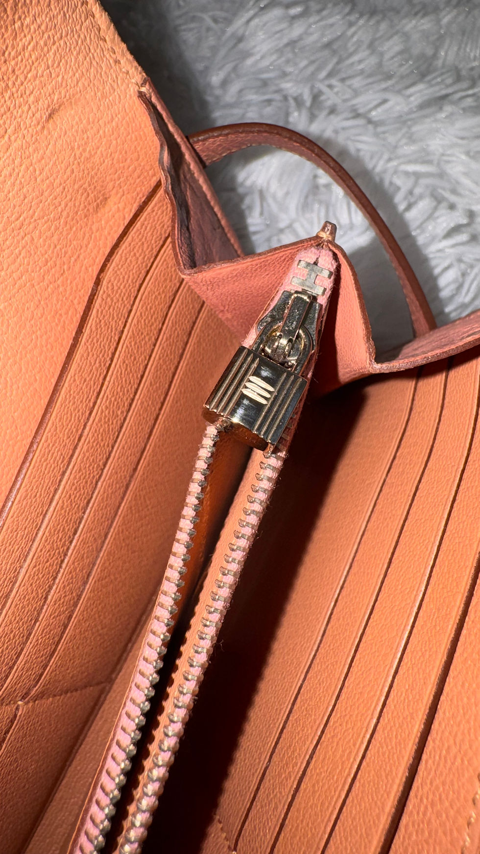 Thumbnail: Hermes Black Ostrich Long Kelly Wallet PHW 