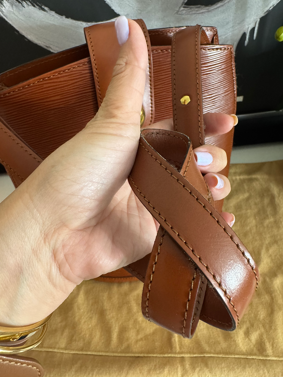 Thumbnail: LV Brown Epi Cluny Shoulder Bag