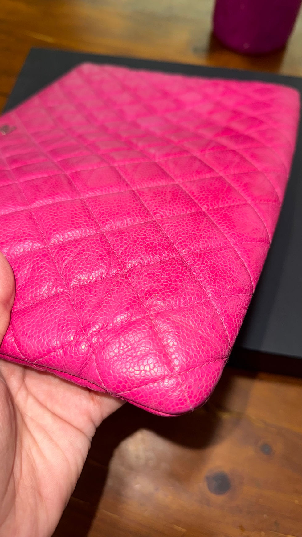 Thumbnail: Chanel Hot Pink Clutch/ Pouch 
