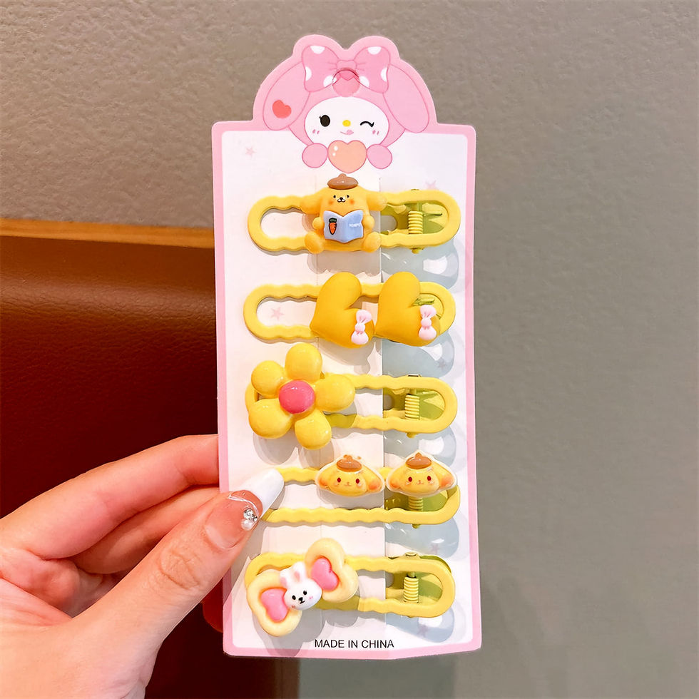 Thumbnail: CLEARANCE Sanrio 5 Pieces Duckbill Hairclips