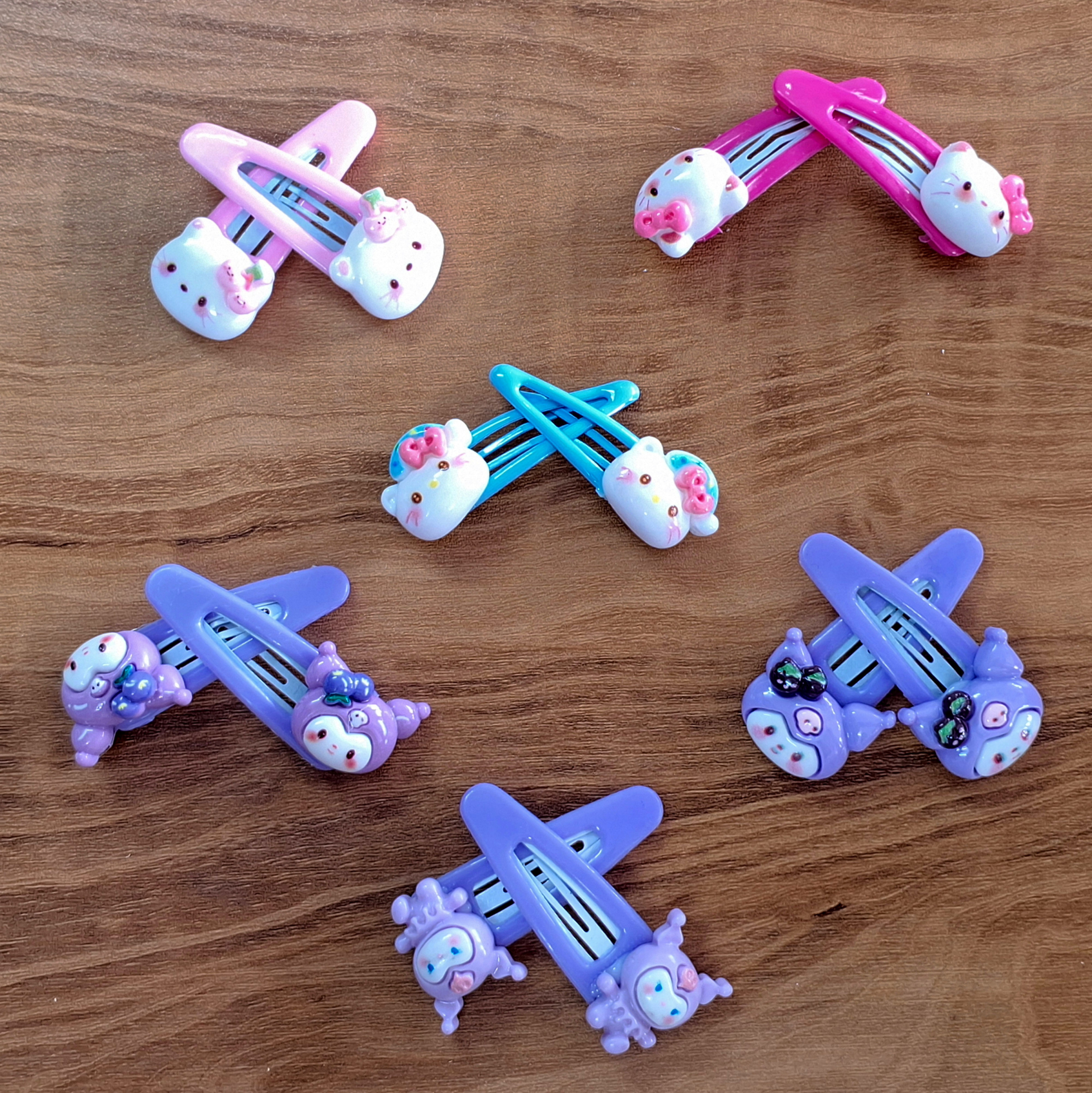 CLEARANCE Hello Kitty Kuromi Hair clips, 1 pair