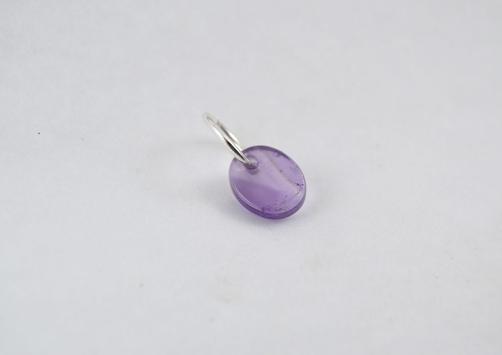 Miniature : Breloque Sequin de Pierre Fine