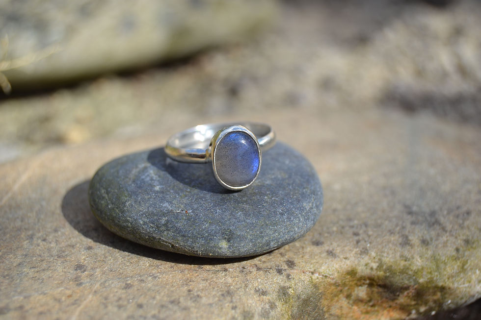 Bague argent et labradorite