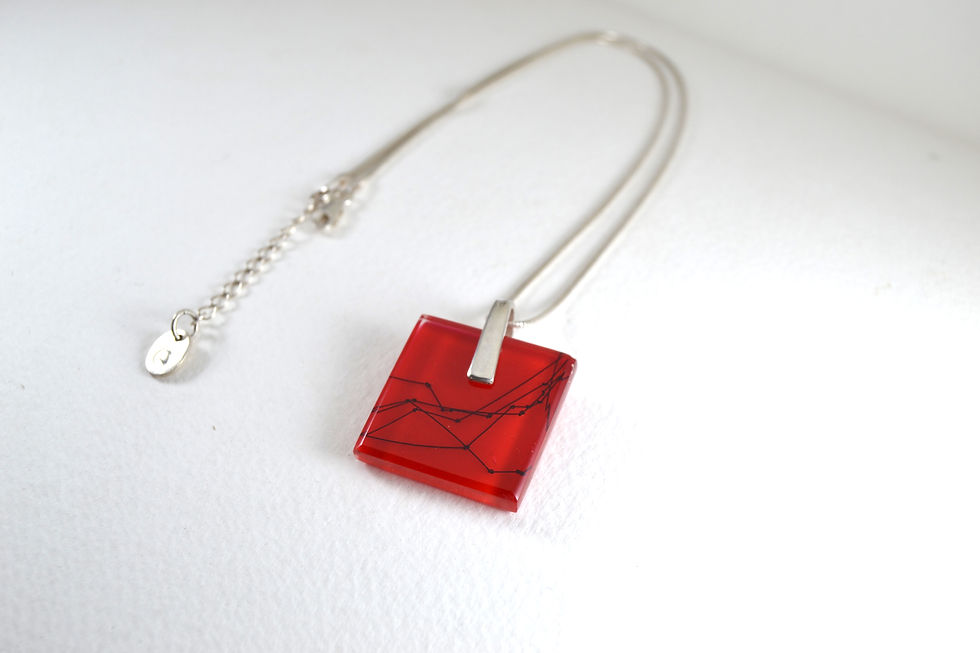 Miniature : Collier Carre VIP Winter Rouge