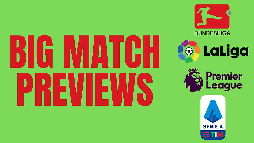 Big Game Previews: 4th Weekend of October.