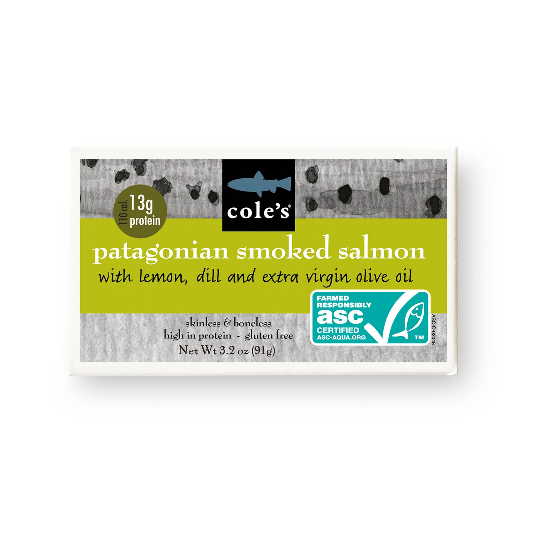 Smoked Salmon with Lemon, Dill and Extra Virgin Olive Oil (3.2 oz)