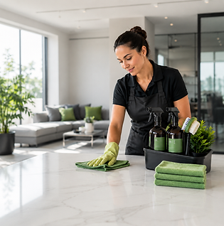 Cleaner using non-toxic products for safe and eco-friendly house cleaning