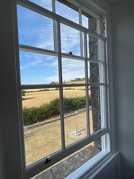 restored sash window opened and operating smoothly after refurbishment