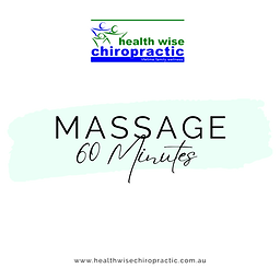 60 Minute massage Health Wise Chiropractic