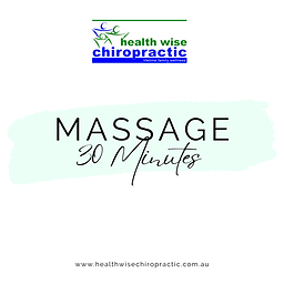 30 Minute massage Health Wise Chiropractic