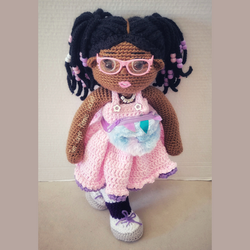 Cutie in Pink Beads Two Copper Pennies Crochet