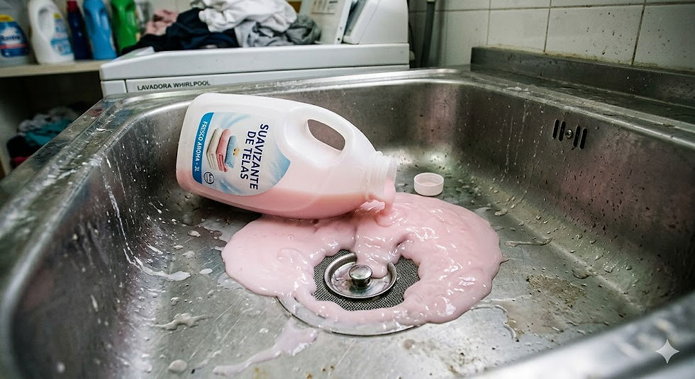 El suavizante para ropa puede afectar al drenaje