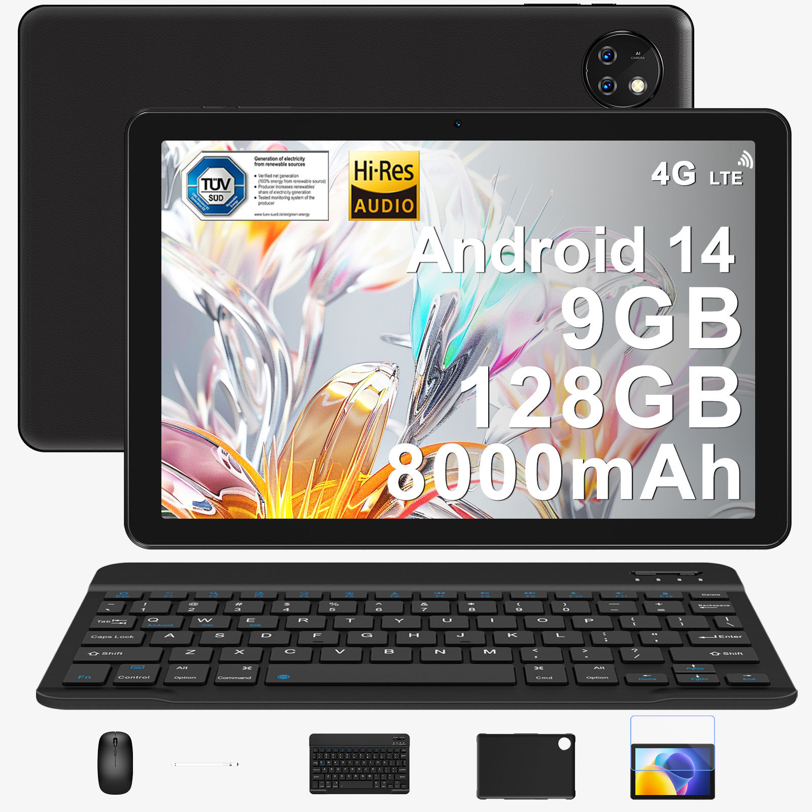 DOOGEE T10W Tablet PC Android 14 10.1 inch TÜV Certified Display 4GB 128GB Quad
