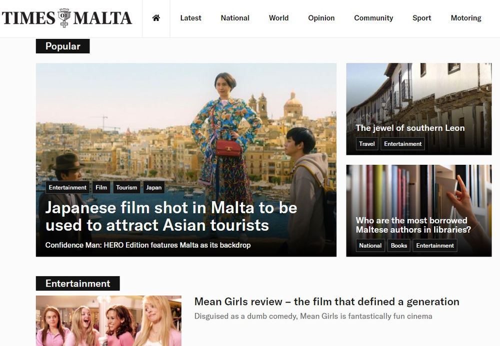 Times Of Malta Entertainment