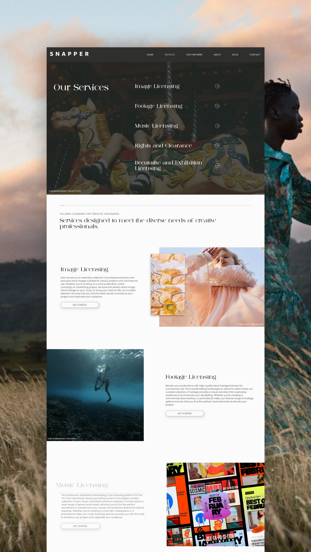 Snapper Images Website Launch | Photography Agency Design by Flow Cre8tive Sydney — minimalist design focused on imagery and user experience