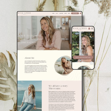 Coaching & Wellness Website | Renae Corser Australia by Flow Cre8tive Sydney — modern interface promoting growth and self-leadership