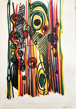 287 Untitled 1977, Feltpen, 34.5x24cm