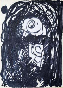 319 Untitled 1972, Feltpen, 24.5x18cm