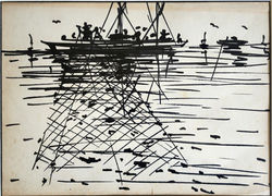 The Fishing 1970, Feltpen,  25x35cm