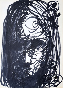 318 Untitled 1972, Feltpen, 24.5x18cm