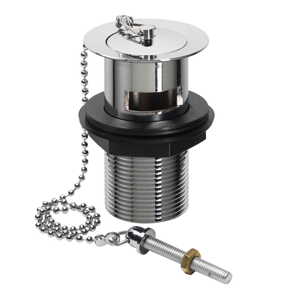 Chrome Slotted Waste with Chain