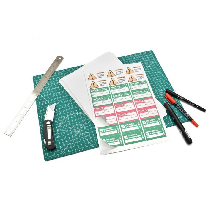 Thumbnail: Pre-Cut Vinyl Rectangular Multi Labels Matte White (3x7)