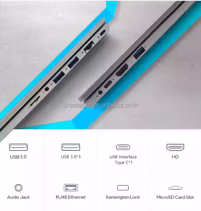 Thumbnail: 16GB RAM 512GB SSD 15.6 Inch FHD Notebook N5095 quad core i3 i5 i7 level cpu max