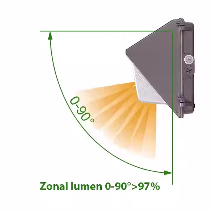 Thumbnail: ETL DLC 100-277VAC Photocell Sensor Dusk To Dawn IP65 Outdoor LED Wall Pack