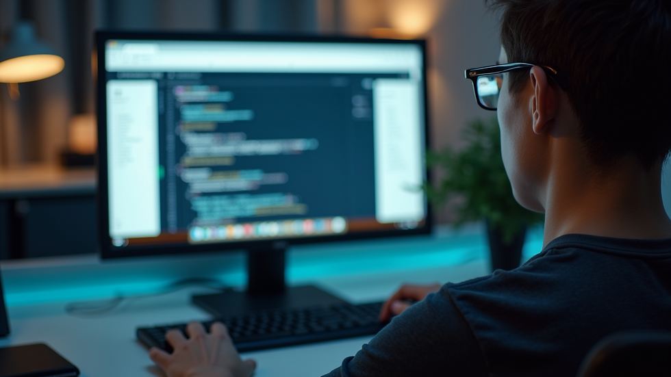 Eye-level view of a person looking at a digital screen with several browser tabs open