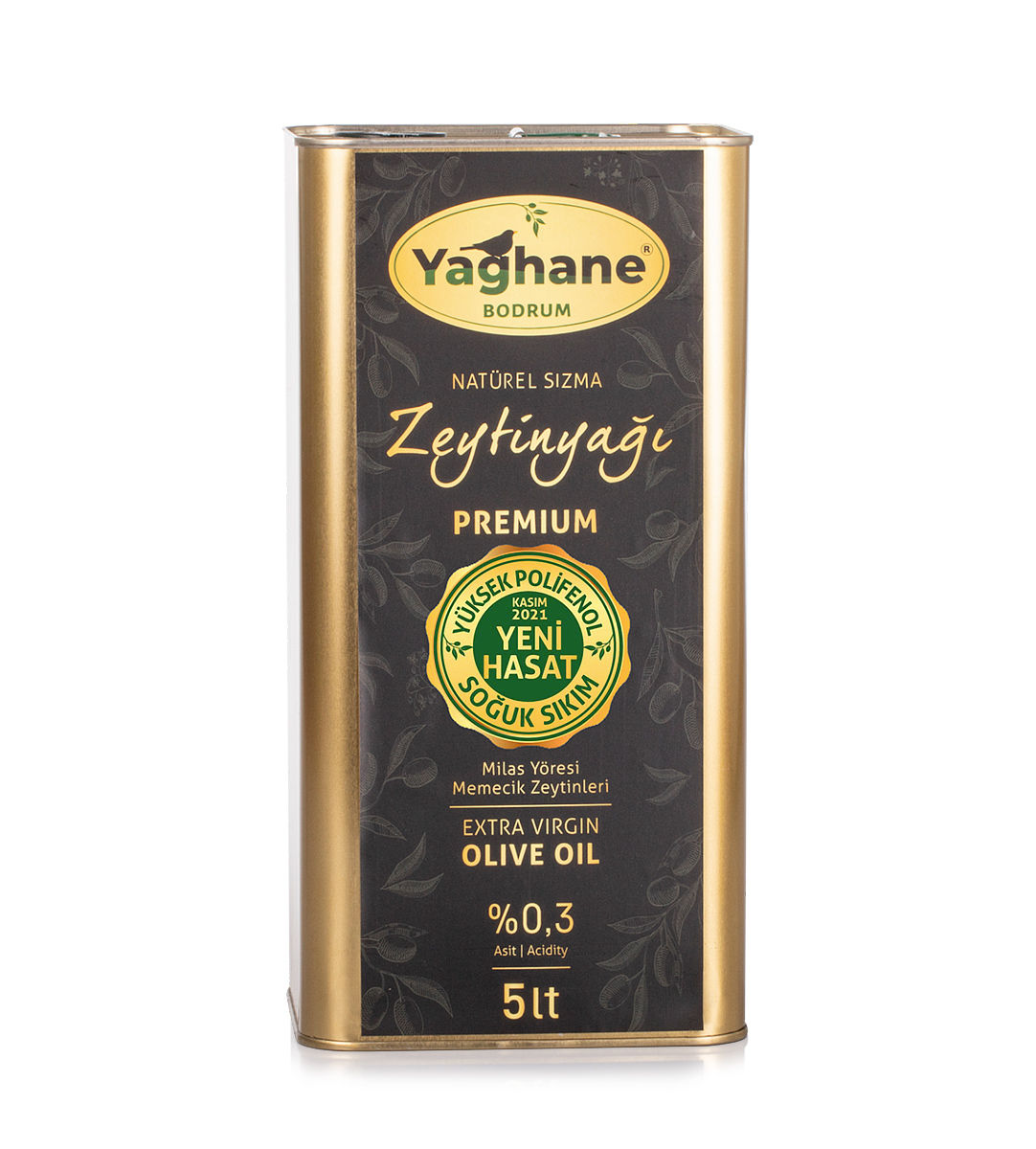 YENİ HASAT Premium Natürel Sızma 0,3 Asit Zeytinyağı 5lt