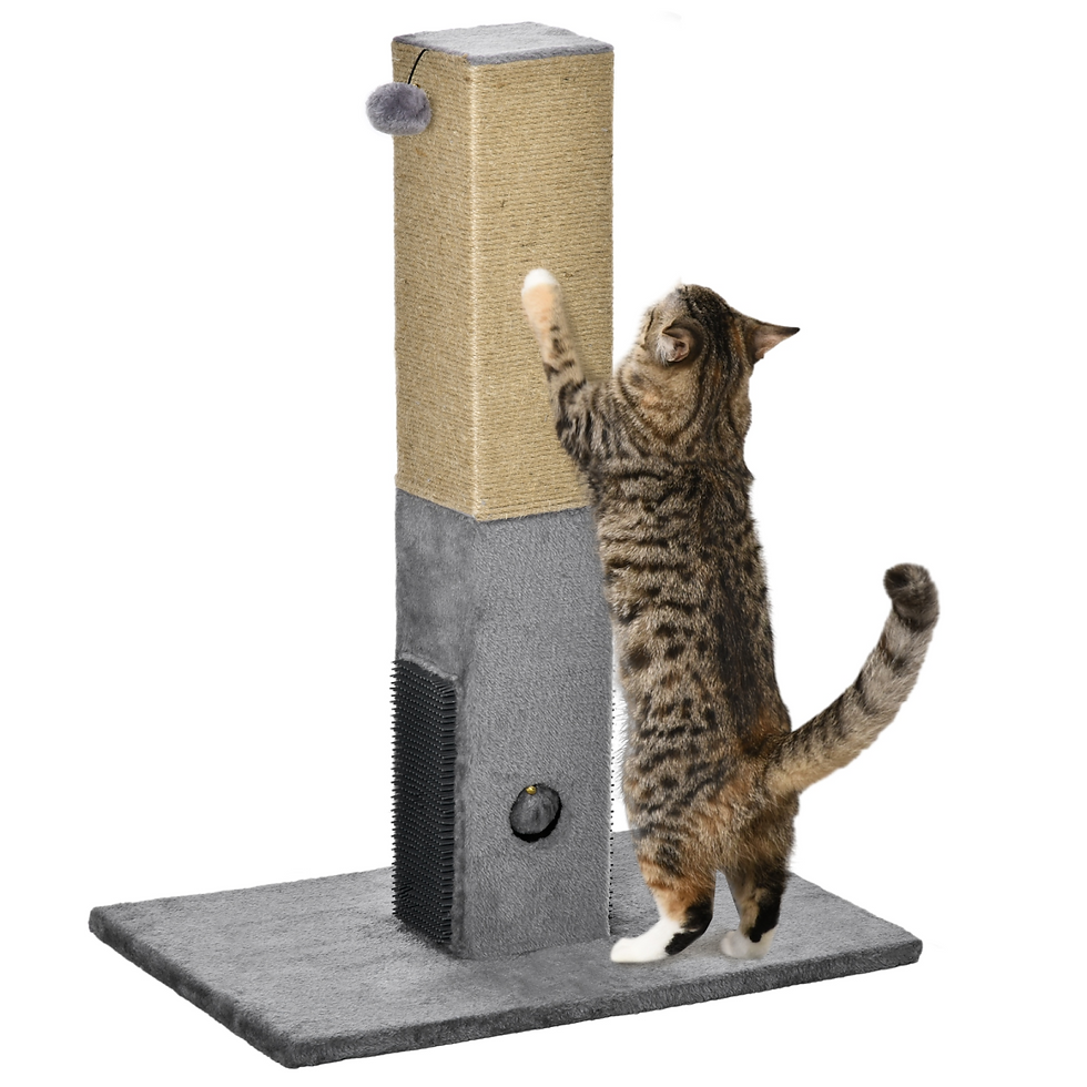Cat Scratching Post 79cm Scratcher Climber Cat Tree Activity Centre - Grey