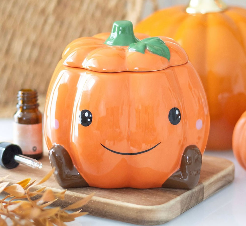 CUTE SMILING PUMPKIN OIL BURNER AND WAX WARMER