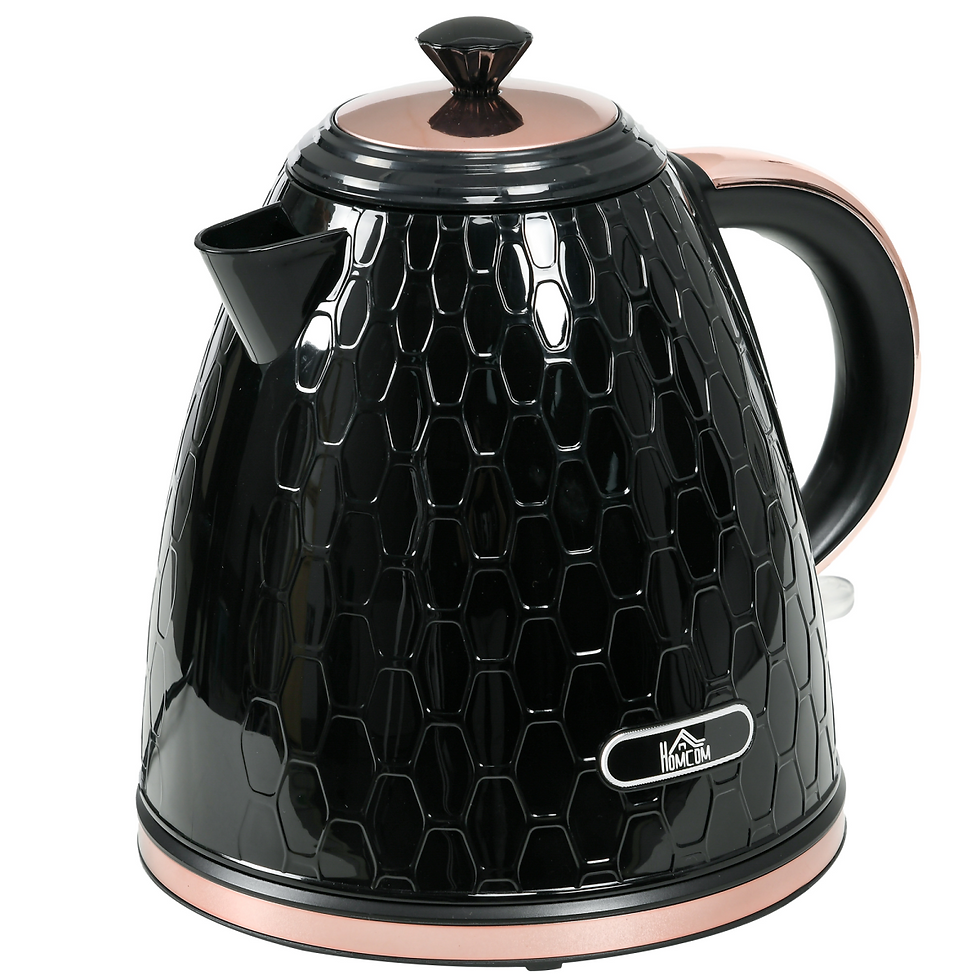 HOMCOM Electric Kettle, Fast Boil, 1.7L, 3kW, Swivel, Auto Shut-off, Black